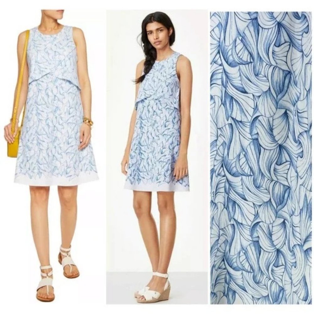 Tory Burch Blue White Ellora Dress (Sz L, fits L/XL)